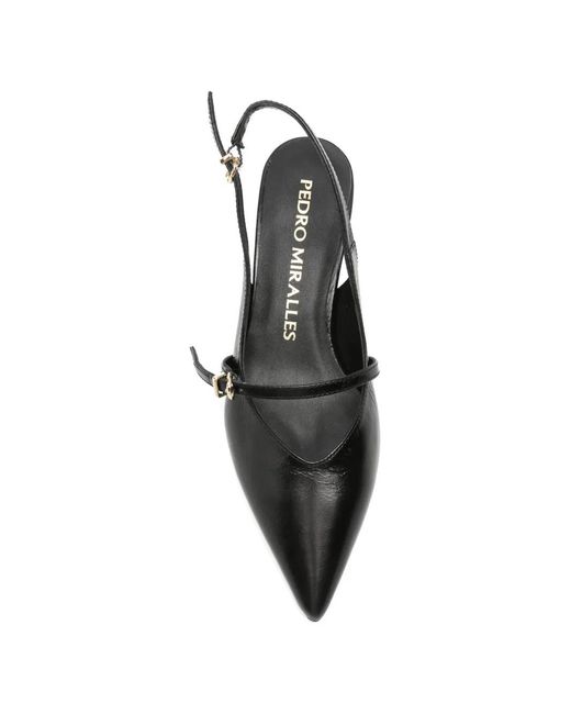 Pedro Miralles Black Pointed-Toe Pumps