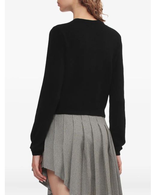 we11done Black Cardigan mit Stickerei