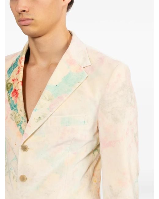 Junya Watanabe White Floral-Print Blazer for men