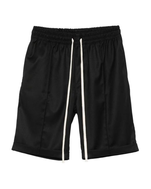 Hamza Shorts Met Elastische Taille En Manchetten in het Black voor heren