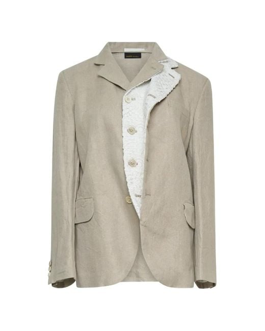 Comme des Garçons Gray Blazer À Empiècements En Dentelle
