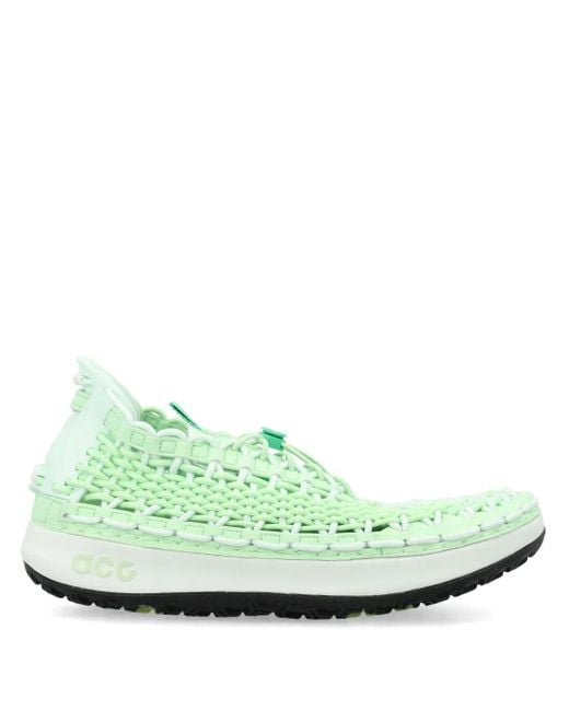 Nike Green X Acg Watercat+ Interwoven Sneakers