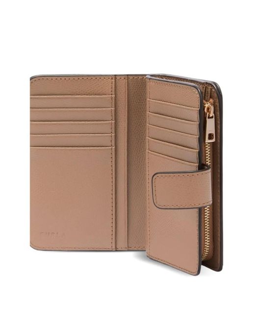 Furla Brown Medium Camelia Leather Flap Wallet