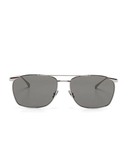 Saint Laurent Gray Navigator-Frame Sunglasses for men