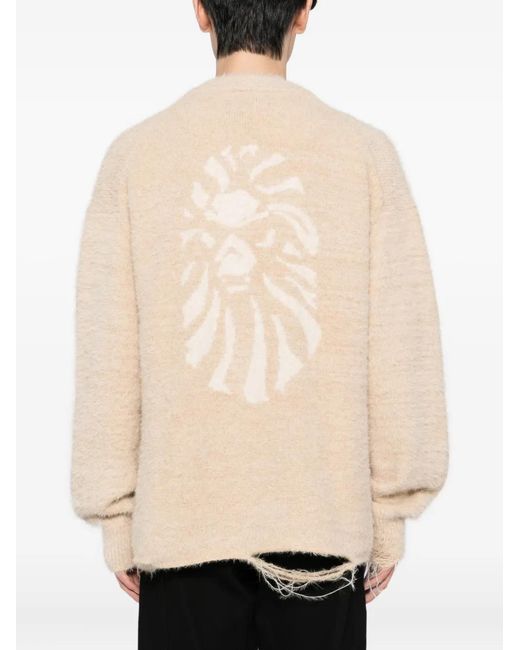 A Bathing Ape Natural Logo-Embroidered Cardigan for men
