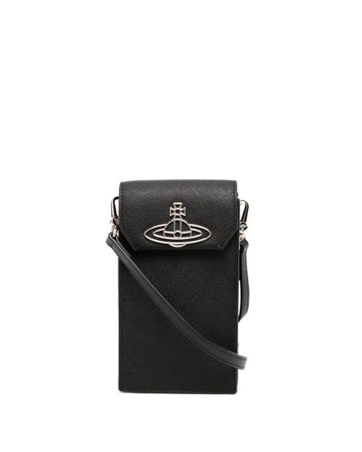 Vivienne Westwood Leather Orb Plaque Crossbody Bag in Black Lyst