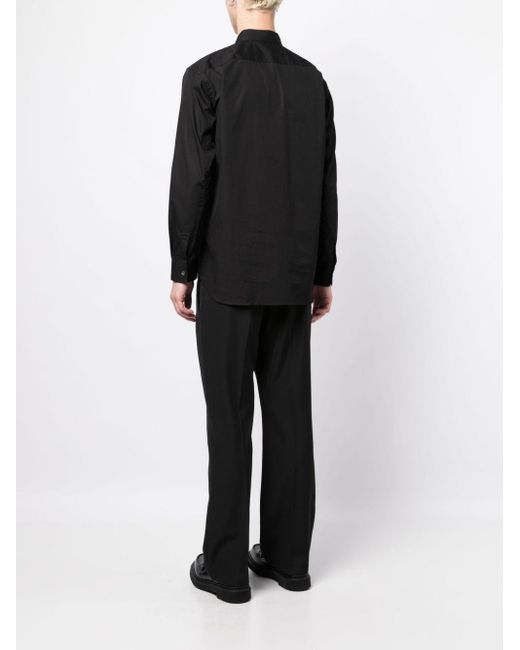 Chemise en coton à ourlet asymétrique Comme des Garçons pour homme en coloris Black