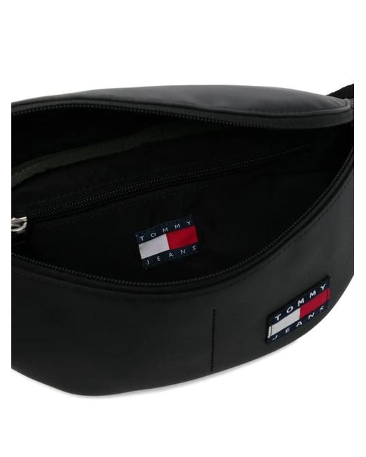 Tommy Hilfiger Black Logo-Patch Belt Bag for men