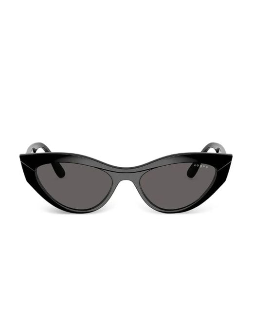Vogue Eyewear Black Cat-Eye Sunglasses