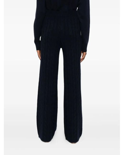 Soft Goat Black Cable Knit Pant Wide Leg