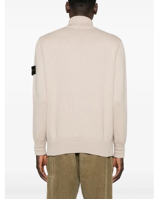 Stone Island Compass-Badge Sweater in White für Herren