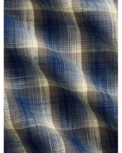 メンズ RRL チェック シャツ Blue