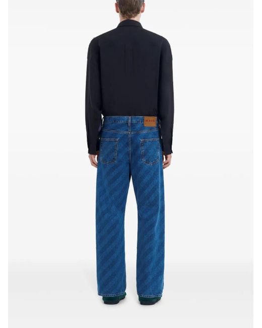 メンズ Marni ストライプ ジーンズ Blue