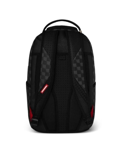 Sprayground Black Checkered Shark-Print Backpack