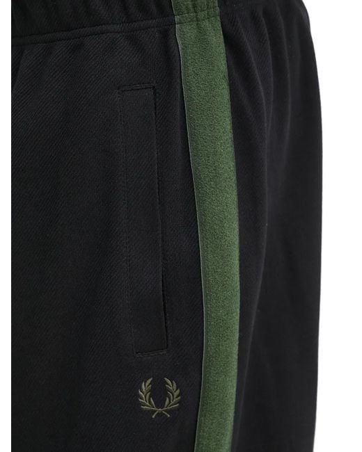 Fred Perry Black Side-Stripe Trousers for men