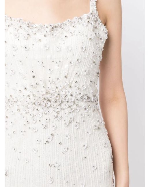 Jenny Packham White Kabla Floral-Sequin Bridal Gown