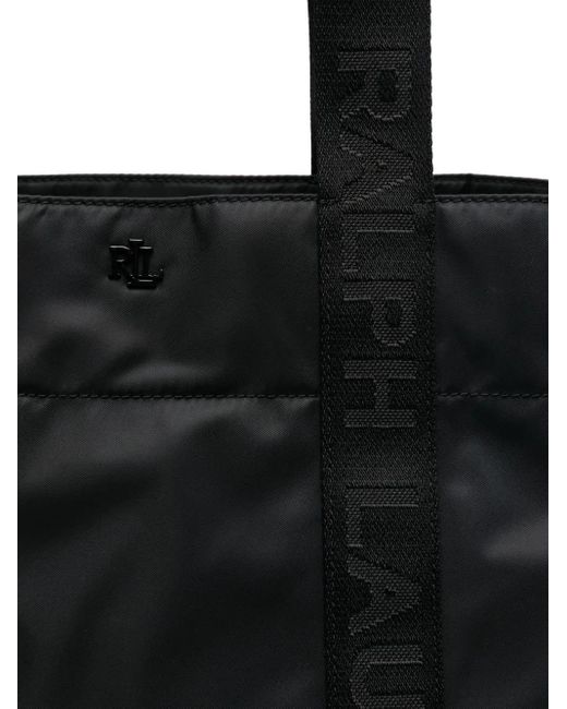 Ralph Lauren Black Large Stevie Tote Bag