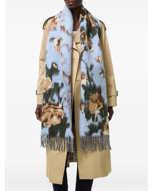 Burberry Gray Patterned Scarve