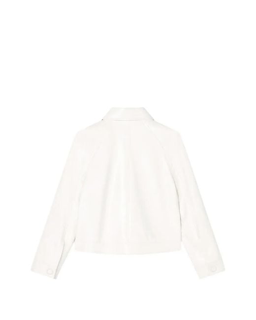 ARMANI EXCHANGE White Chest Pockets Buttoned Jacket