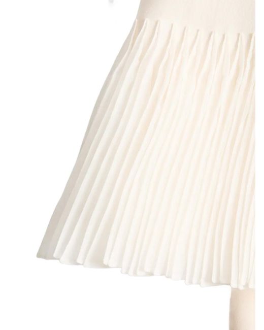 Valentino Garavani White Embroidered Crepe Couture Short Dress
