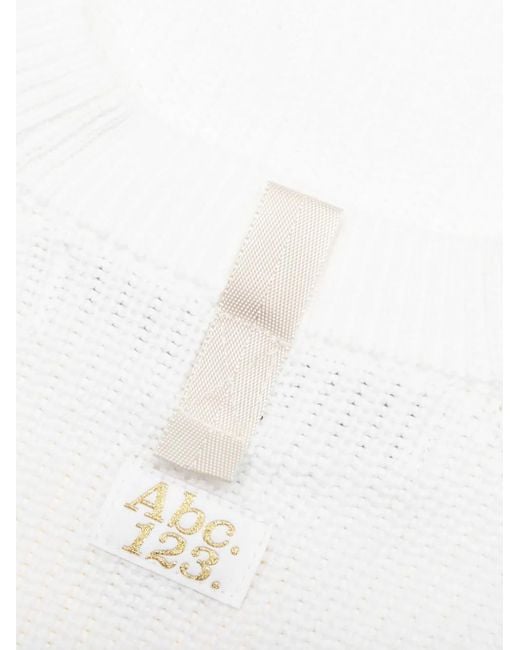 Jersey de canalé con cuello redondo Advisory Board Crystals de hombre de color White