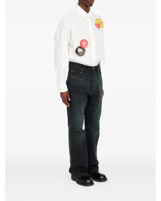 MM6 by Maison Margiela Black Straight-Leg Jeans for men