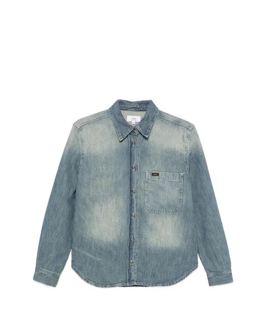 Lois Blue Faded Denim Shirt
