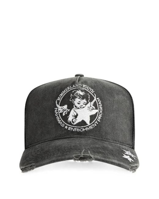 NAHMIAS Black Youth Enrichment Distressed Trucker Hat for men