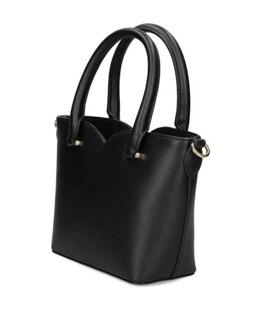 Love Moschino Black Heart-Plaque Tote Bag