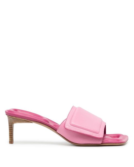 Jacquemus Pink Les Mules Piscine Sandals