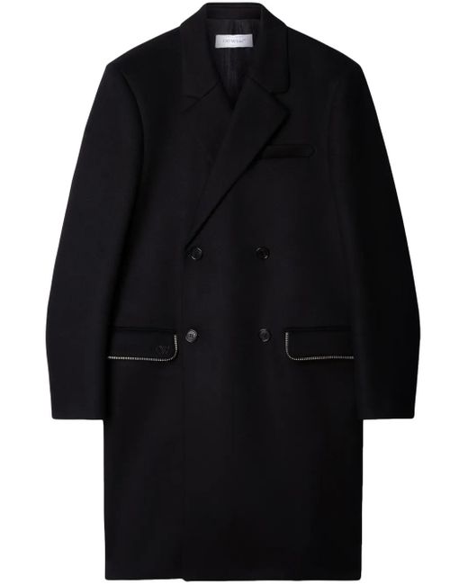メンズ Off-White c/o Virgil Abloh ジップディテール ウールコート Black