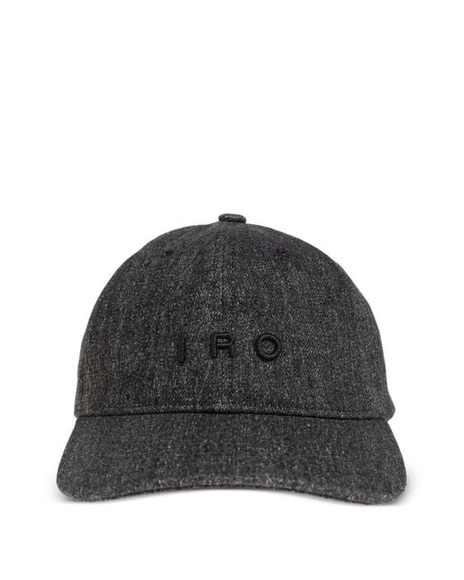 IRO Black Logo-Embroidered Baseball Cap