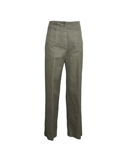 Aspesi Green Pantalon Court À Détails Lacés