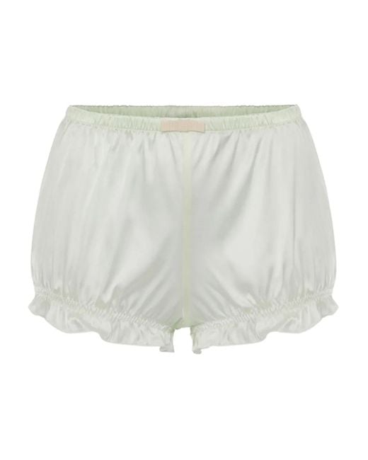 Elisabetta Franchi サテン リボン ショートパンツ White
