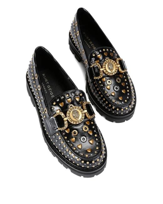Kurt Geiger Black Kurt Geiger Flats Combination Leather Mansion