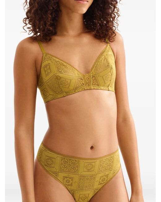 Eres Natural Mosaic Wireless Triangle Bra