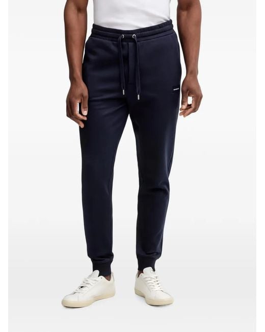 Michael Kors Blue Logo-Patch Drawstring Track Pants for men