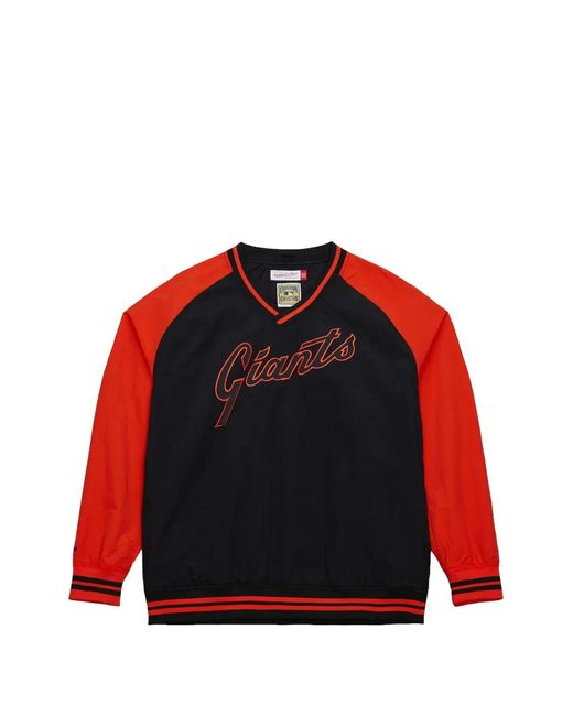 Mitchell & Ness Red Mlb San Francisco Giants Cooperstown Pullover for men