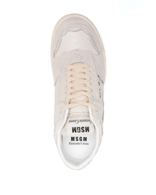 Baskets À Logo Imprimé MSGM pour homme en coloris White