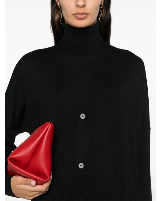 Blanca Vita Black Fine-Knit Vest And Cardigan Set
