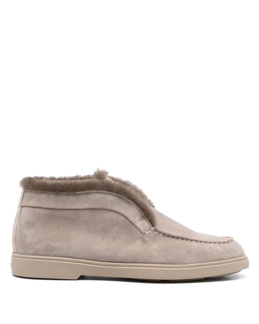 Santoni Brown Suede Boots