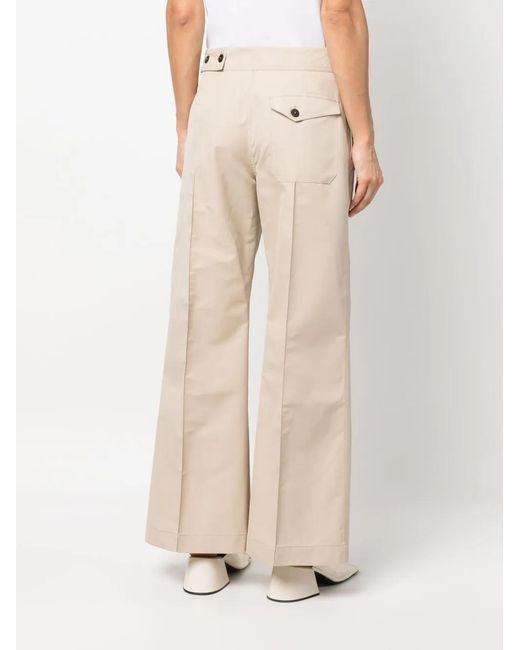 Studio Nicholson Acapulco Flared Broek in het Natural