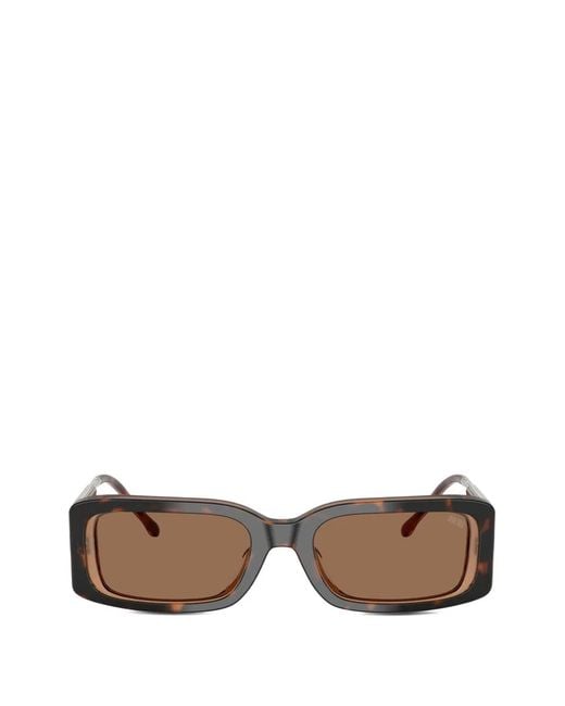 DIESEL Brown Tortoiseshell-Effect Rectangle-Frame Sunglasses