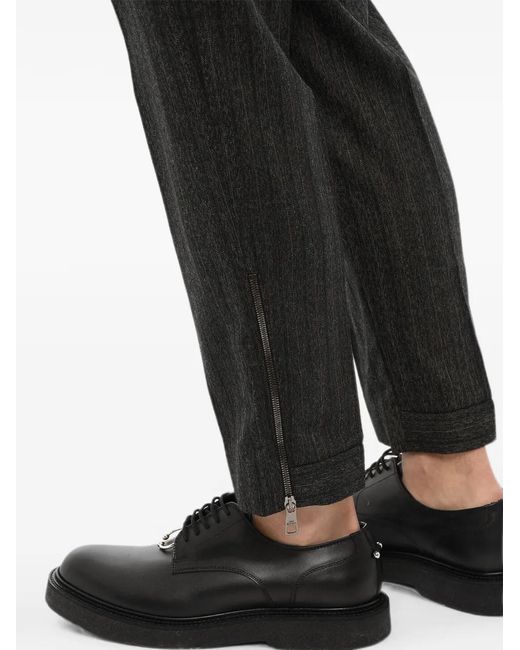 Neil Barrett Black Slim-Fit Ankle-Zip Tapered Trousers for men