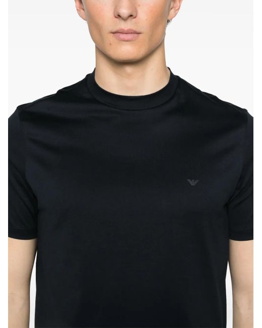 メンズ Emporio Armani ロゴ Tシャツ Black