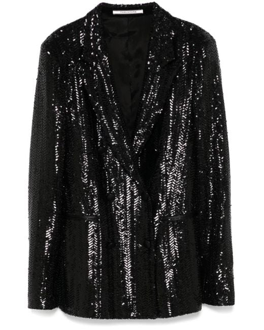 Tagliatore Black Sequinned Blazer