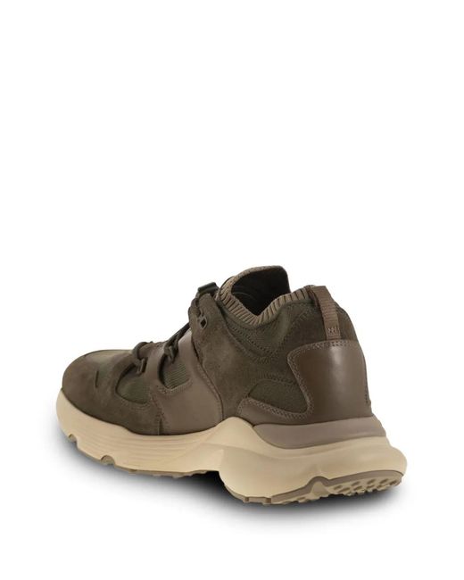 Tod's Brown Suede-Panelled Leather-Trimmed Sneakers for men