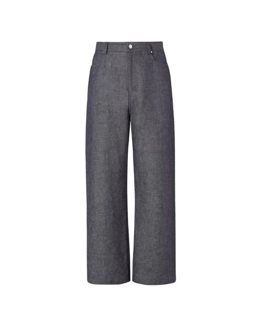 Fendi Blue Straight-Leg Trousers for men