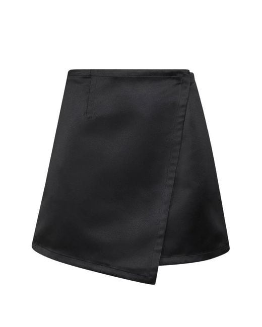 Co. Black Asymmetric Wrap Skirt