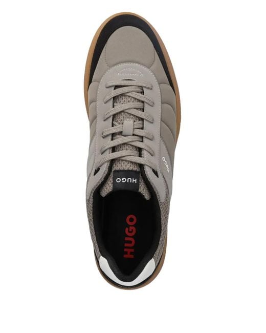 HUGO Brown Riven Sneakers for men